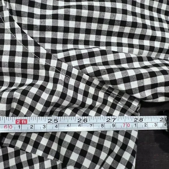 Lauren Ralph‎ Lauren Womens Plus 3X Black White Gingham Button Up Shirt Blouse - Picture 14 of 15